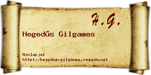 Hegedűs Gilgames névjegykártya